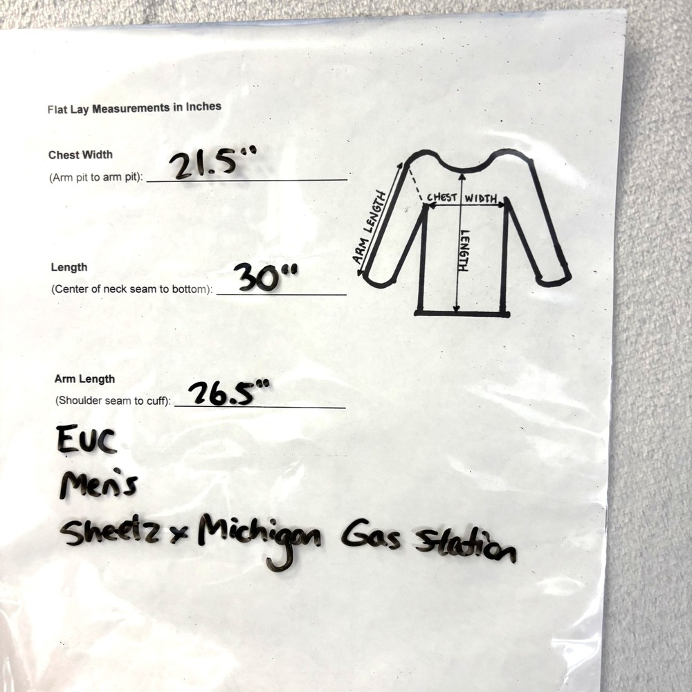 Sheetz Michigan Gas Station Graphic Long Sleeve Shirt Mens Large Black District‎ - Picture 5 of 11